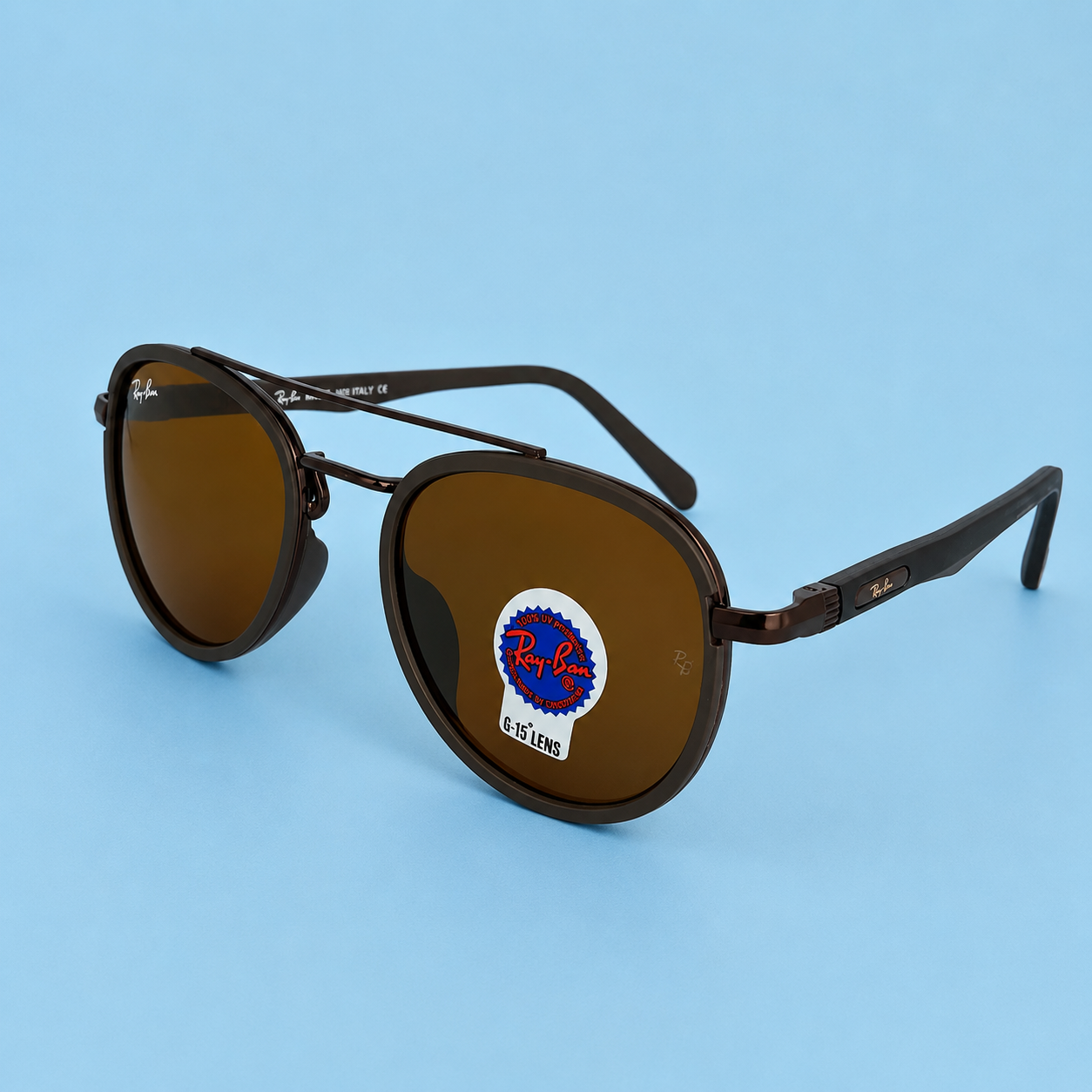 Ray-Ban Round Double Pont — Monture Marron