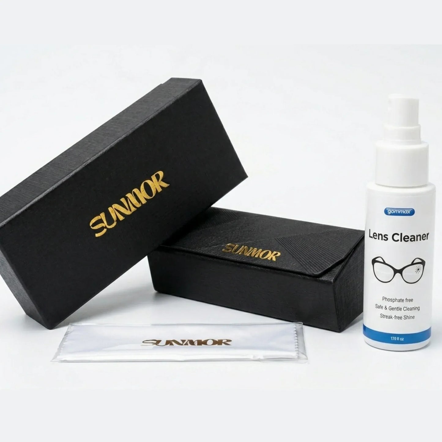 RAY-BAN — Monture Hexagonale Noire, Verres Noirs G-15