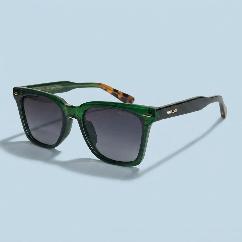 MOSCOT Wayfarer — Monture Verte Translucide