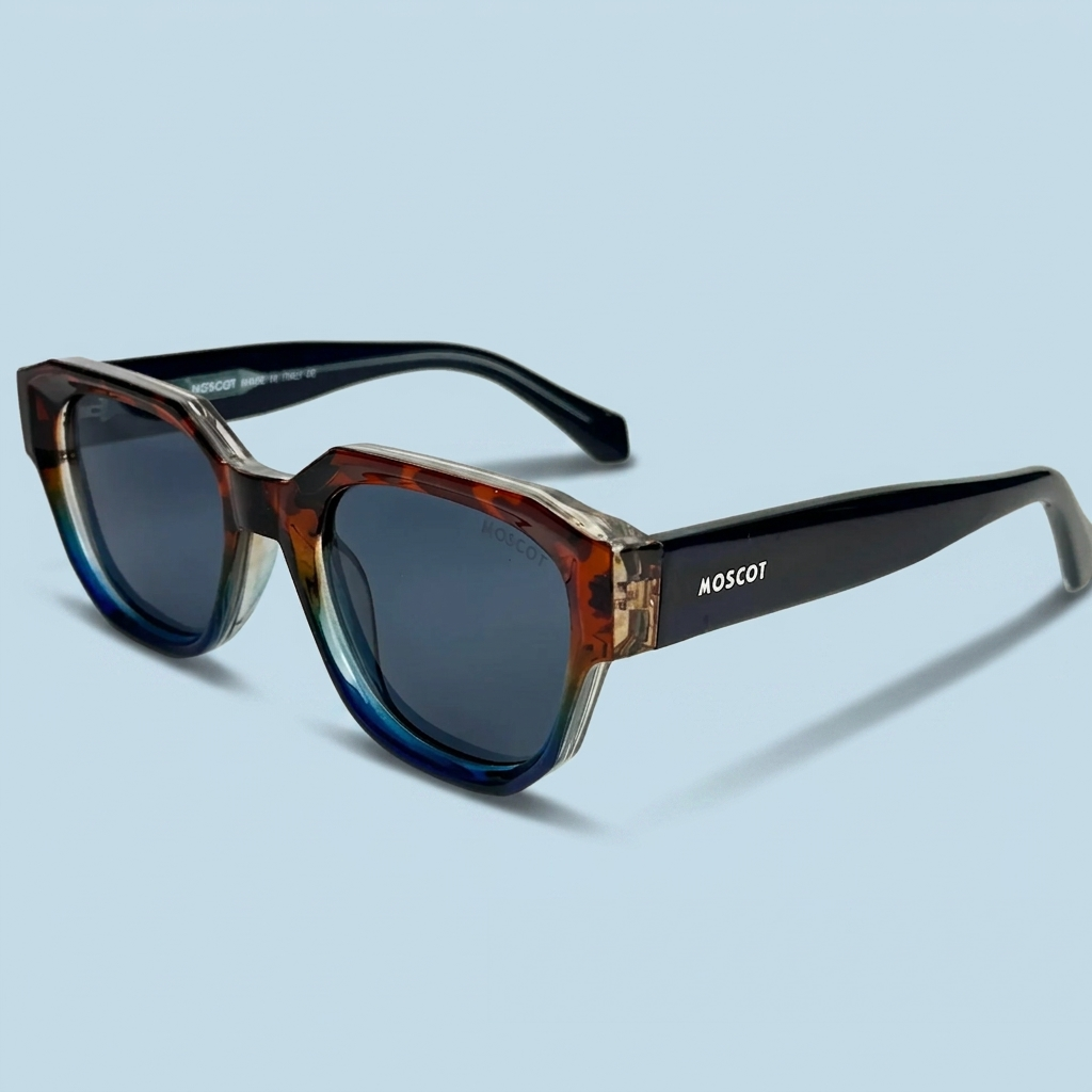 MOSCOT Square — Monture Écaille/Bleu Dégradé