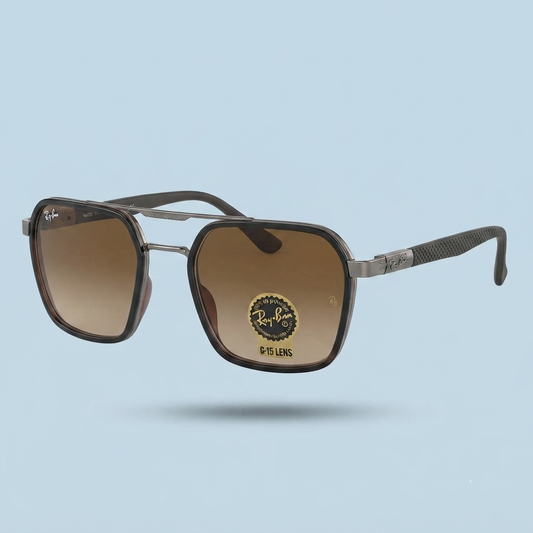 Ray-Ban / Double Bridge Carré — Marron / G-15 dégradé
