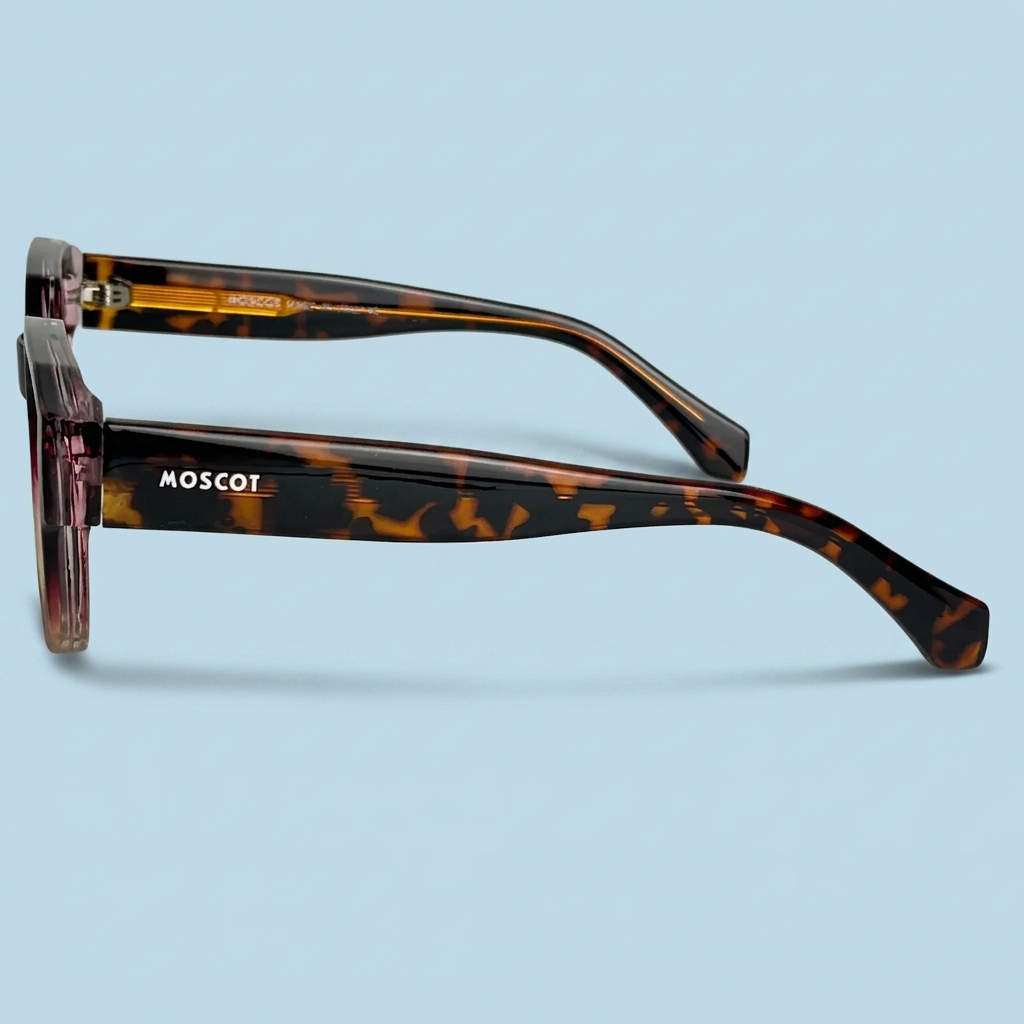 MOSCOT Square — Monture Rouge Foncé Dégradé