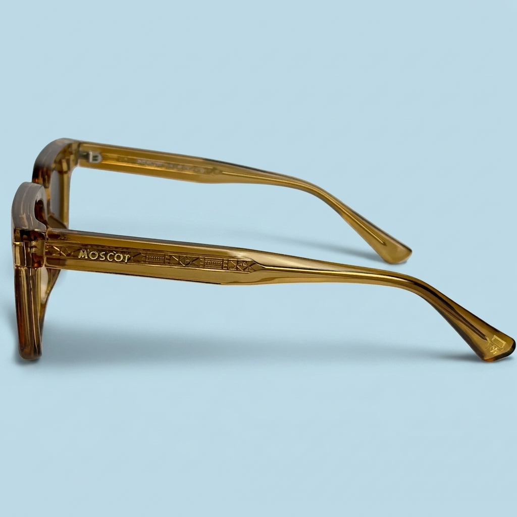 MOSCOT Square — Monture Marron Transparent