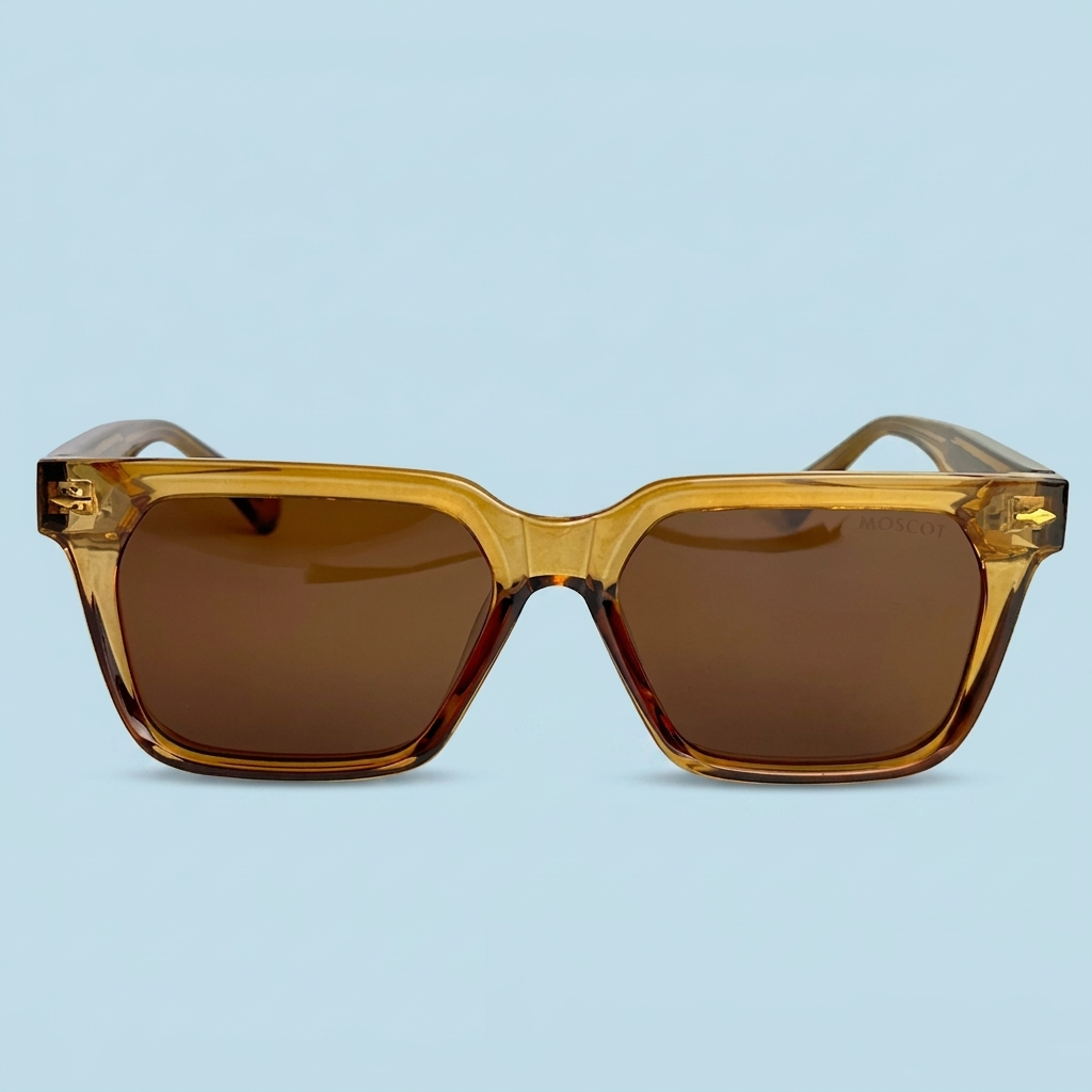 MOSCOT Square — Monture Marron Transparent