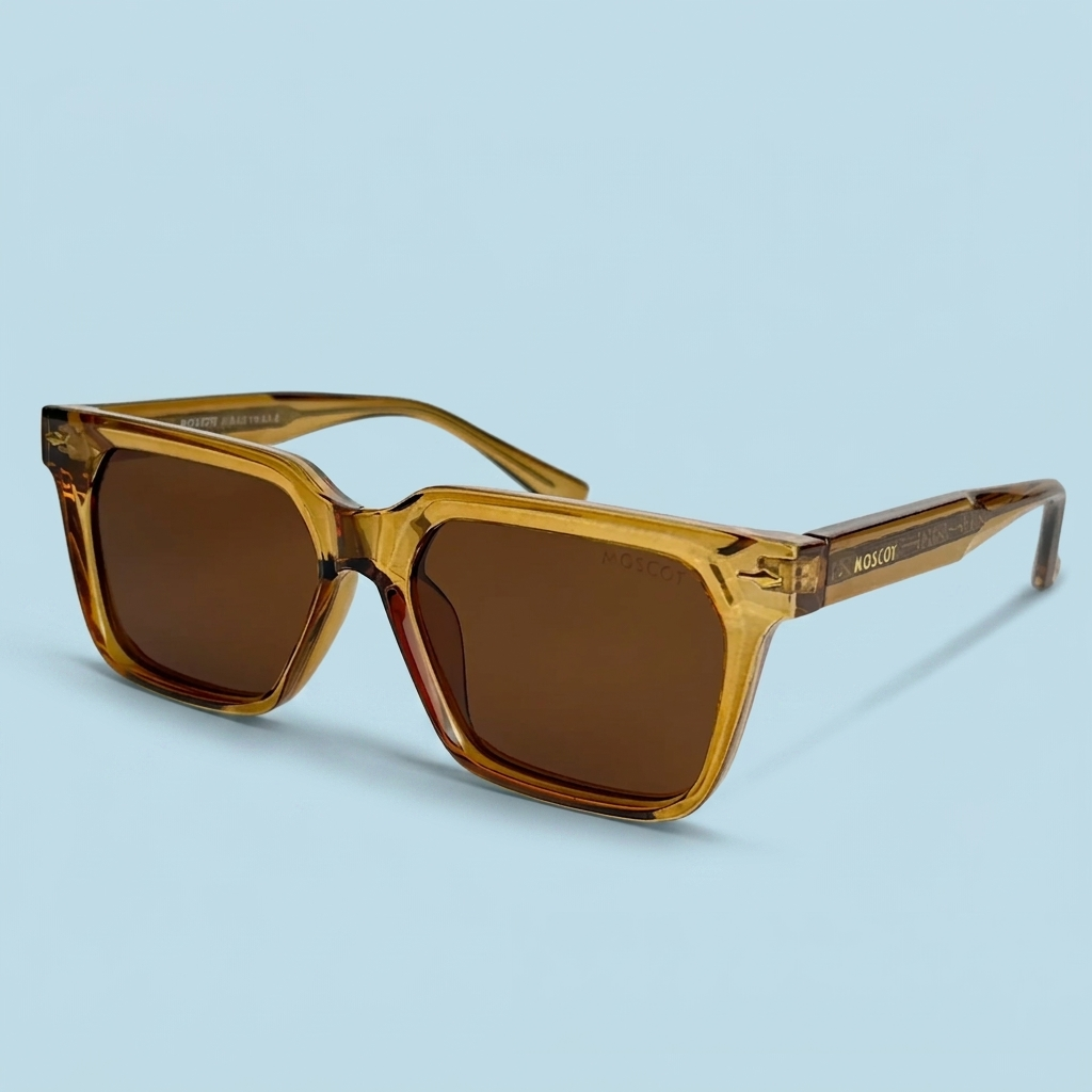 MOSCOT Square — Monture Marron Transparent