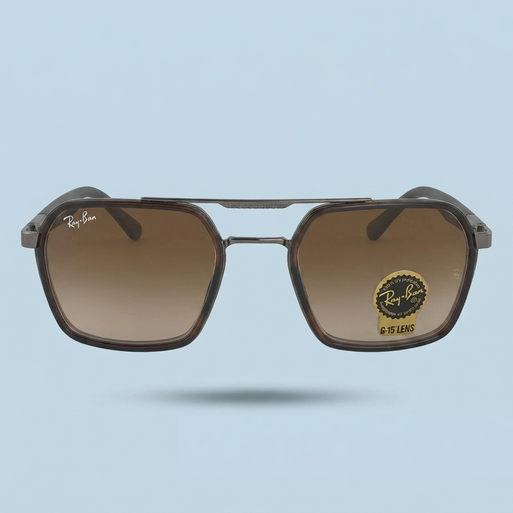 Ray-Ban / Double Bridge Carré — Marron / G-15 dégradé