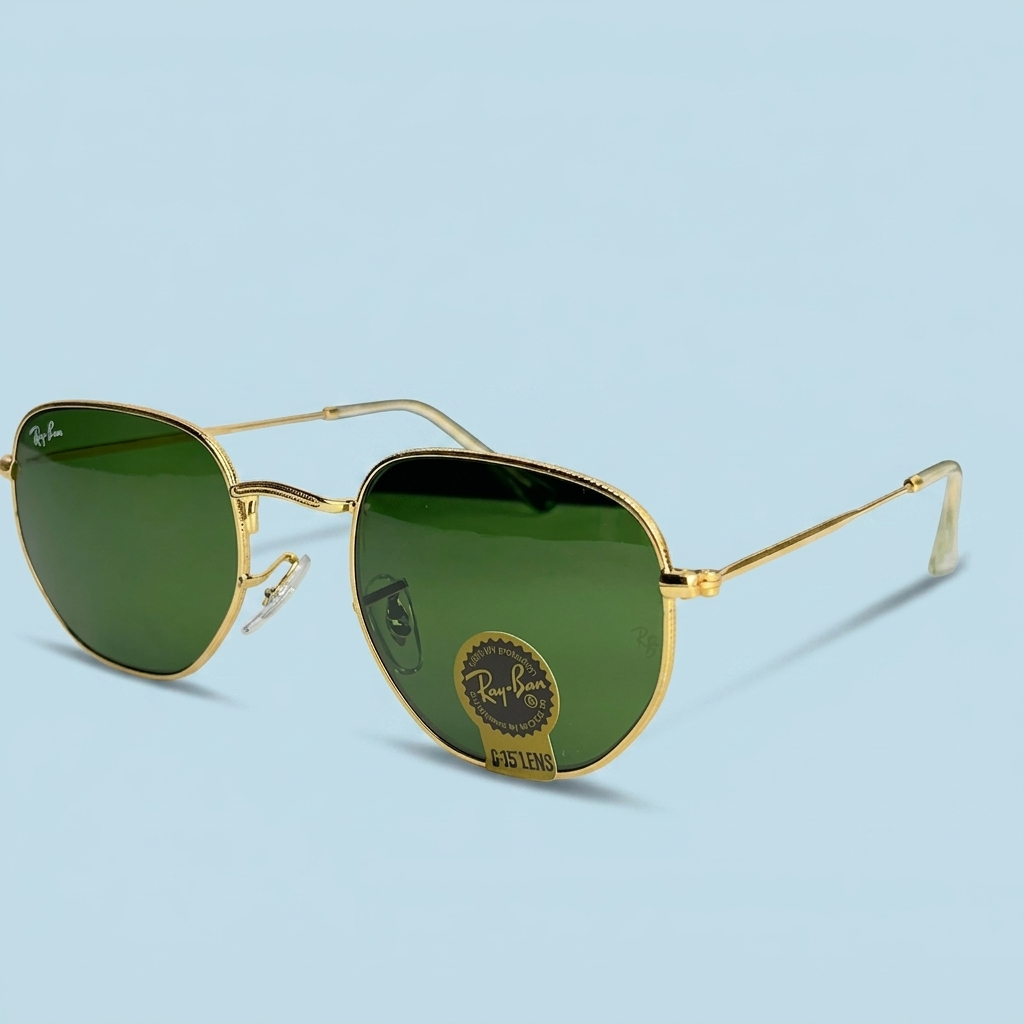 Ray-Ban Hexagonal Métal — Monture Dorée