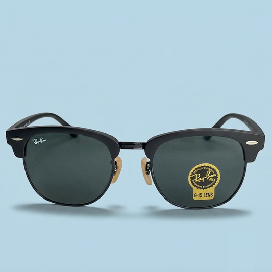 Ray-Ban Clubmaster Noir Mat – Verres Noirs