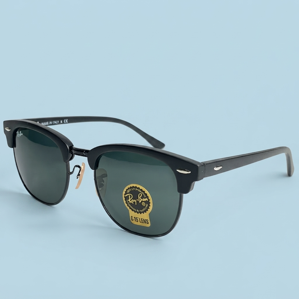 Ray-Ban Clubmaster Noir Mat – Verres Noirs