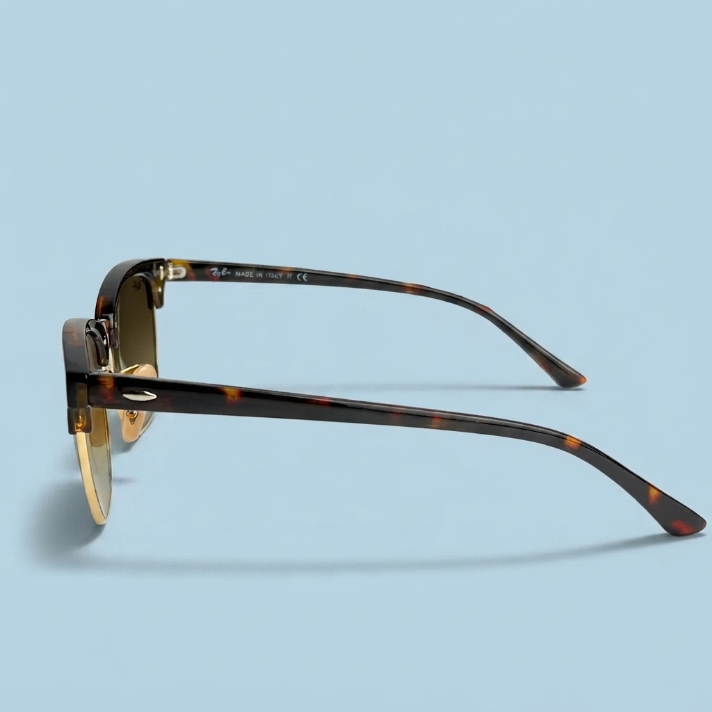 Ray-Ban Clubmaster Marron Dégradé – Lunettes de Soleil Polarisées