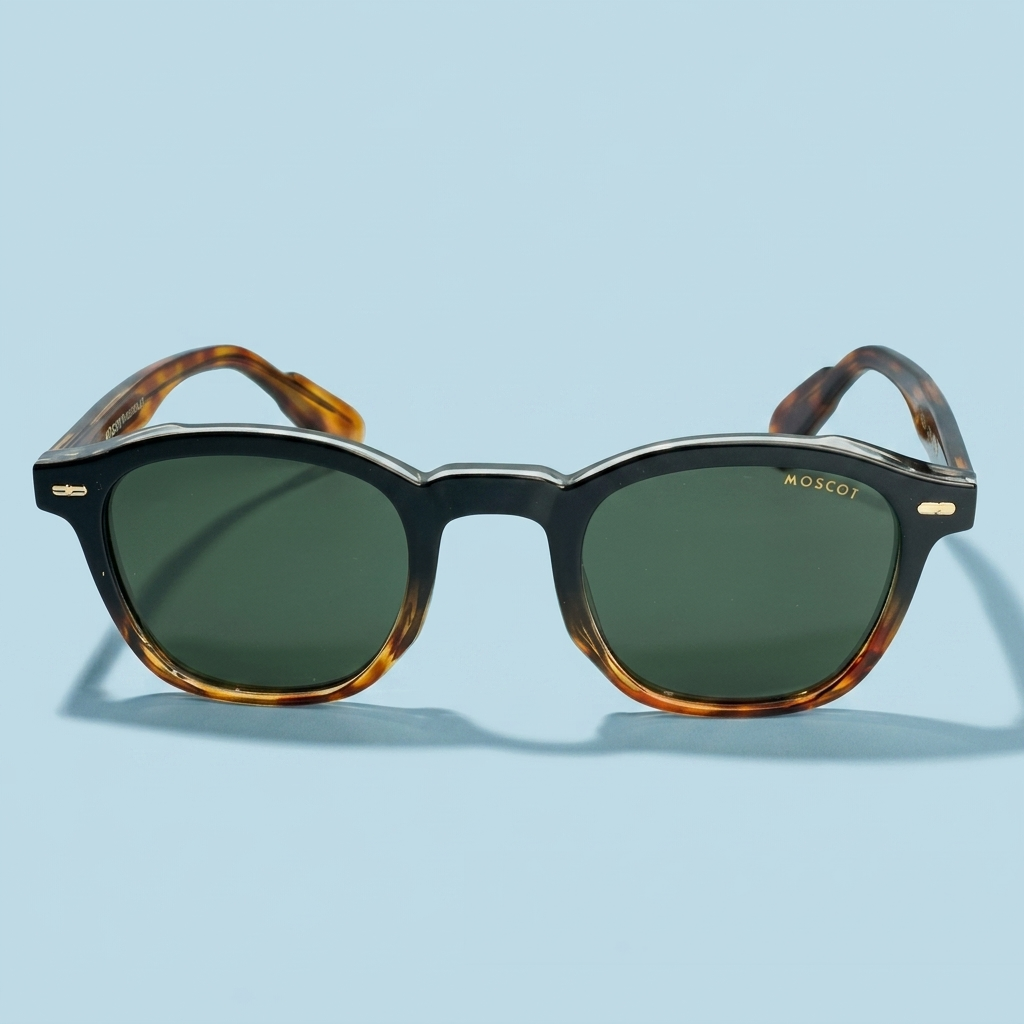 MOSCOT Round — Monture Noir/Écaille Dégradé