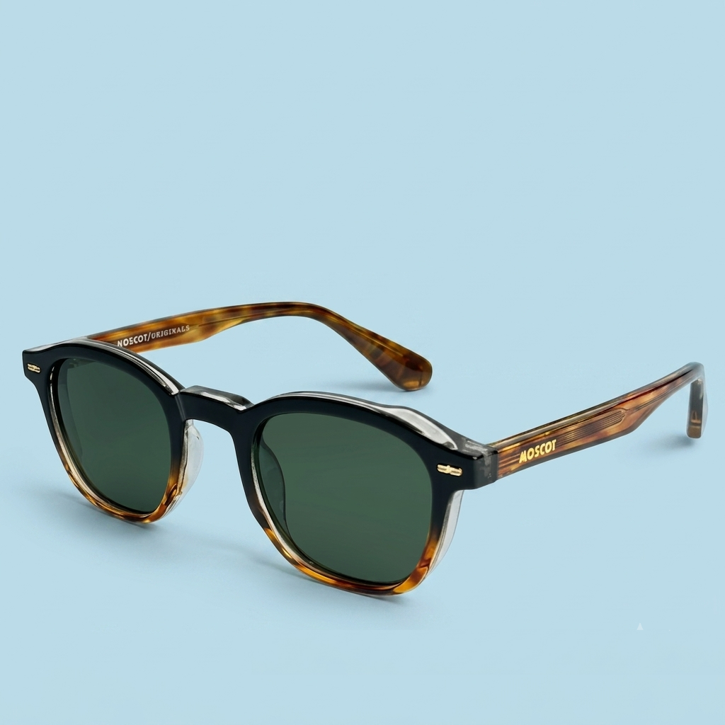 MOSCOT Round — Monture Noir/Écaille Dégradé