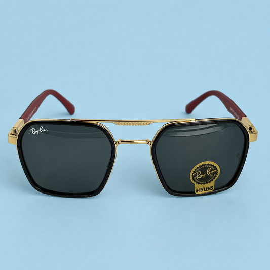 Ray-Ban / Double Bridge Carré — Doré / Noir
