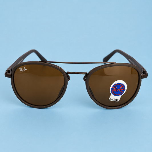 Ray-Ban Round Double Pont — Monture Marron