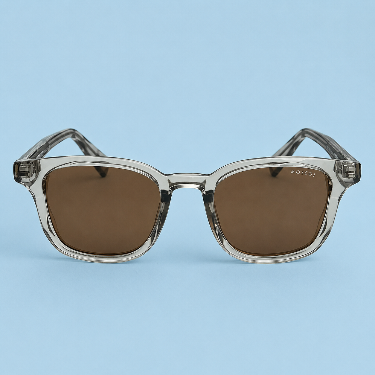 MOSCOT Square — Monture Beige Translucide