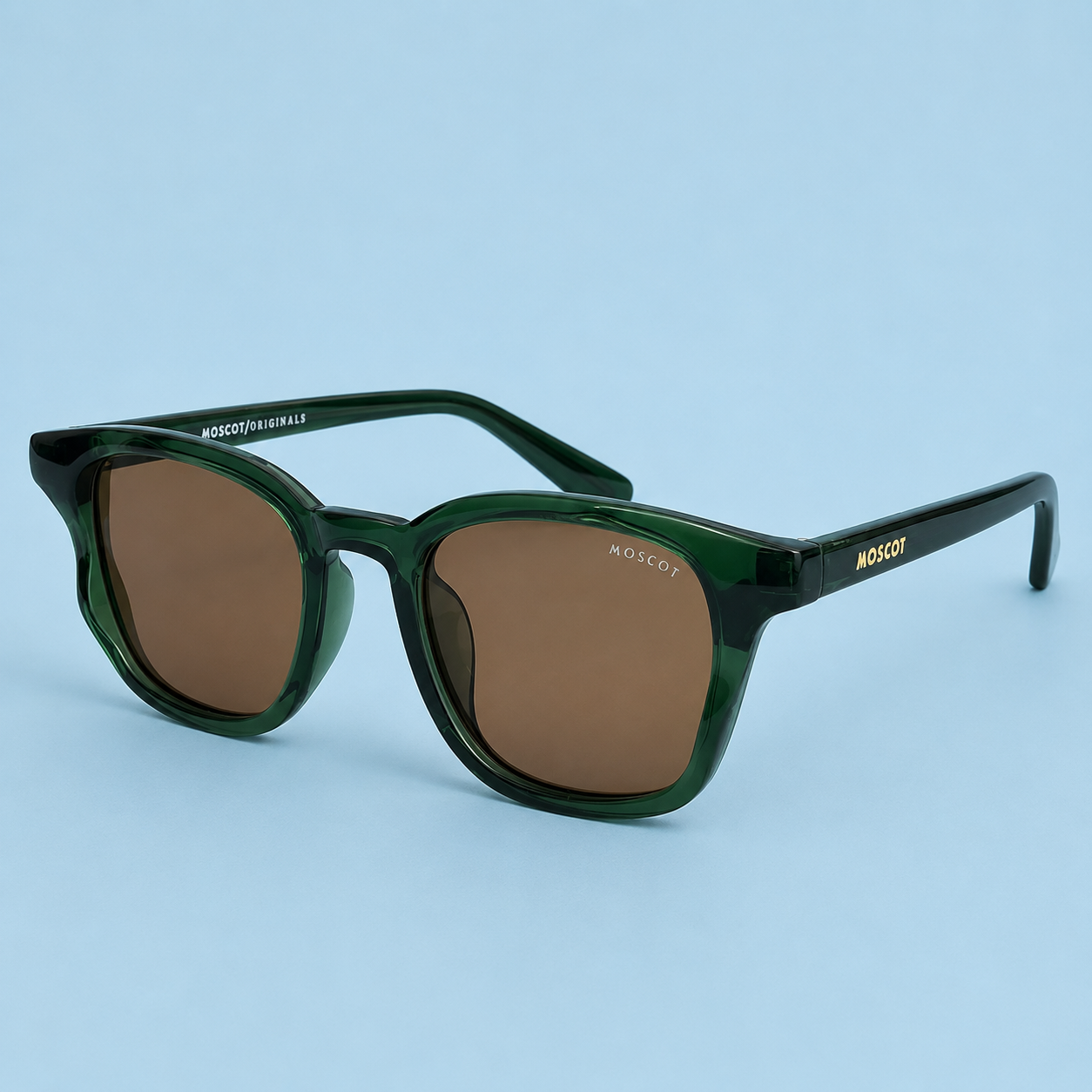 MOSCOT Wayfarer — Monture Vert Olive Translucide