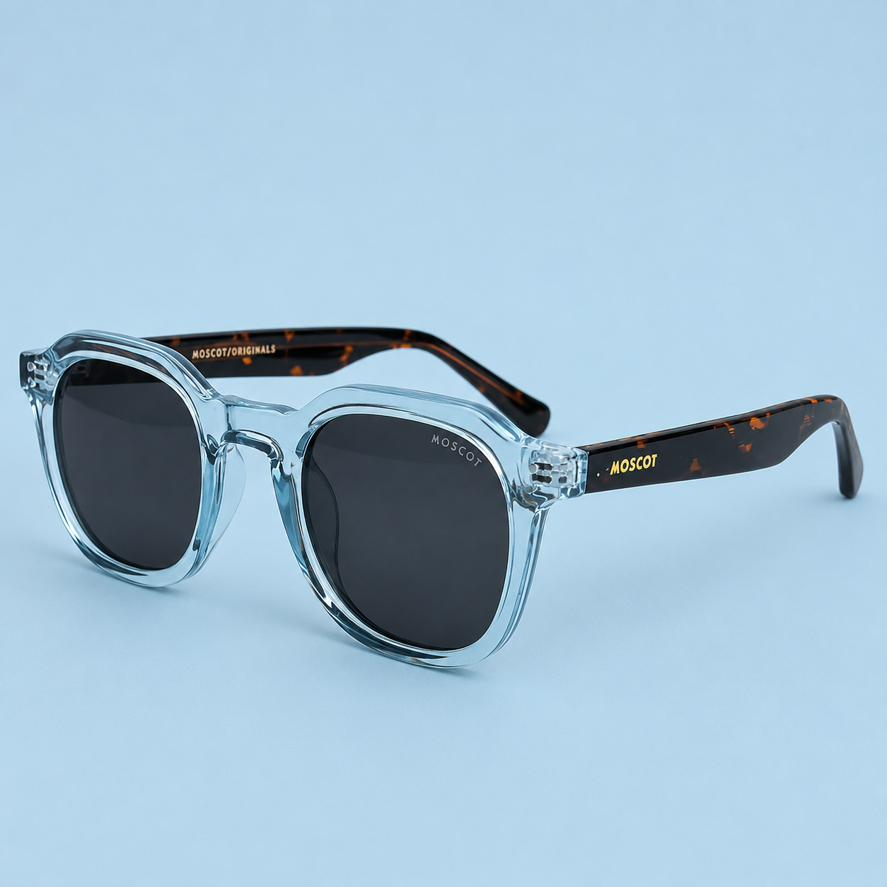 MOSCOT Wayfarer — Monture Bleu Ciel/Écaille