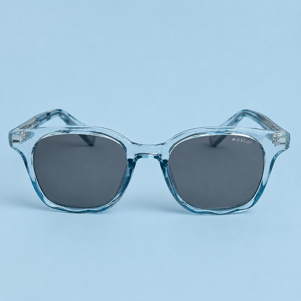 MOSCOT Wayfarer — Monture Bleu Ciel Translucide
